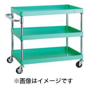 トラスコ TRUSCO トラスコ PEW-763-G75-YG フェニックスワゴン 600X400 3段 Φ75ゴム車輪 YG色 TRUSCO メーカー直送 代引不可