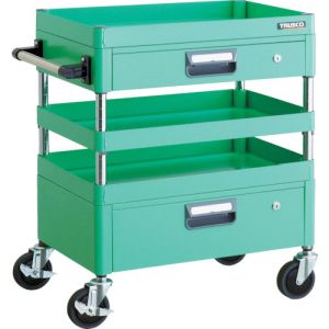 トラスコ TRUSCO トラスコ PEW-763VZ-YG フェニックスワゴン 600X400XH740 引出付 YG色 TRUSCO メーカー直送 代引不可