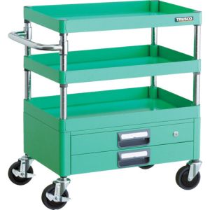トラスコ TRUSCO トラスコ PEW-763X-YG フェニックスワゴン 600X400XH740 2段引出付 YG色 TRUSCO メーカー直送 代引不可