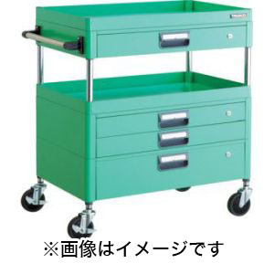 トラスコ TRUSCO トラスコ PEW-962VXZ-YG フェニックスワゴン 600X400XH880 引出付 YG色 TRUSCO メーカー直送 代引不可