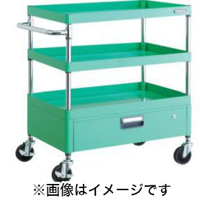トラスコ TRUSCO トラスコ PEW-963V-YG フェニックスワゴン 600X400XH880 1段引出付 YG色 TRUSCO メーカー直送 代引不可