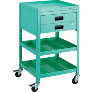 トラスコ TRUSCO トラスコ RBW-953S2X YG ラビットワゴン 500X500 引出2段 仕切2段付 YG色 TRUSCO メーカー直送 代引不可