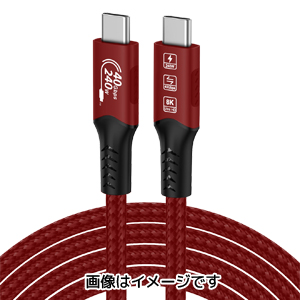あきばお～ USB4ケーブル レッド