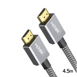 あきばお～ 8K対応 HDMIケーブル グレー 4.5m