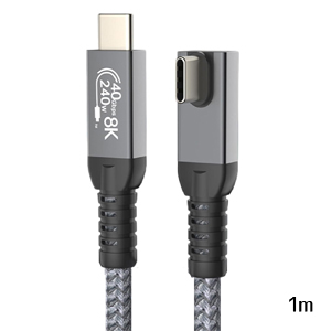 あきばお～ L型 USB4ケーブル 1m