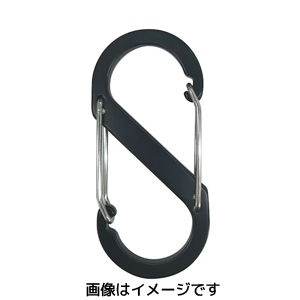 あきばお～ S型 カラビナ ブラック 5.1×2.2cm