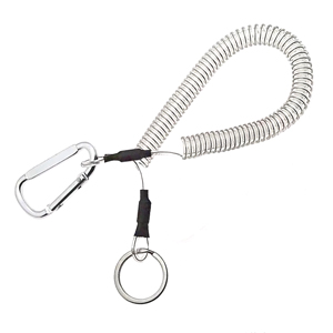 あきばお～ ワイヤー付き カラビナ シルバー