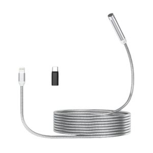 あきばお～ スマホ対応 スコープカメラ ファイバースコープ USB Type-C LEDライト 工具用 点検カメラ
