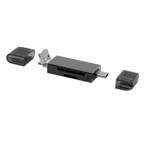 あきばお～ 3in1 USB-A microUSB Type-C対応 SD・マイクロSDリーダー