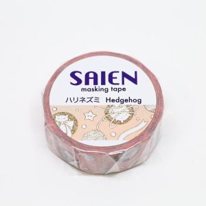 カミイソ産商 カミイソ産商 マスキングテープ SAIEN UR-0021 ハリネズミ 15mmx10m