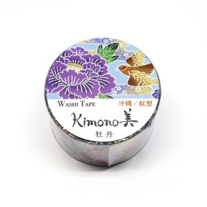 カミイソ産商 カミイソ産商 GR-1026 kimono 美沖縄紅牡丹 25x5m