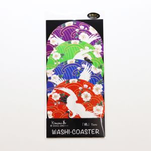 カミイソ産商 カミイソ産商 No.312 kimono 美 コースター 鶴 華