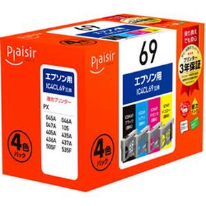 プレジール Plaisir プレジール PLE-E694P インクカートリッジ 4色パック 汎用品 Plaisir