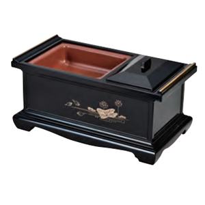 サンメニー SUNMANY サンメニー 4型香炉 9.0寸 黒 フチ金 蓮