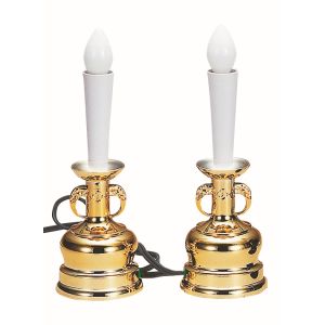 サンメニー SUNMANY サンメニー 電気ローソク 大 金メッキ