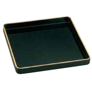 サンメニー SUNMANY サンメニー 角盆 9.5寸 黒 フチ金