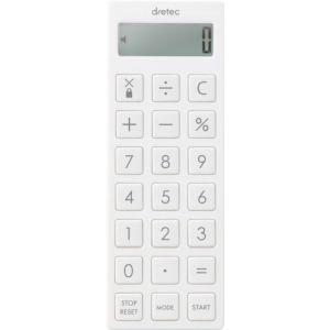 ドリテック dretec ドリテック CL-130WT 時計付電卓タイマー ホワイト