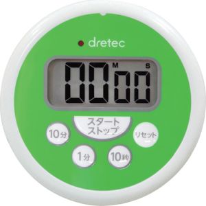 ドリテック dretec ドリテック T-533GNHA 洗えるタイマー グリーン