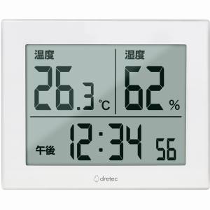 ドリテック dretec ドリテック デジタル 大画面 温湿度計 ハキミエ O-506WT