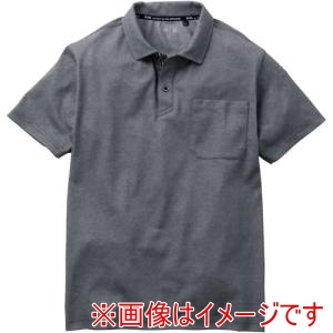 桑和 桑和 7325-51-35-L 7325-51 半袖ポロシャツ 胸ポケット付き ダークグレー L