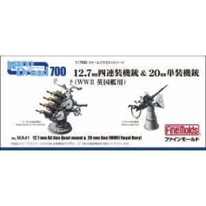 ファインモールド ファインモールド 1/700 ナノ ドレッド 12.7mm四連装機銃&20mm単装機銃 WW2英国艦用 WA41