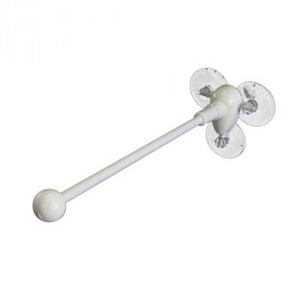 のぼり屋工房 のぼり屋工房 両面フラッグポール 3個吸盤式 丸パイプ 26cm 白 875