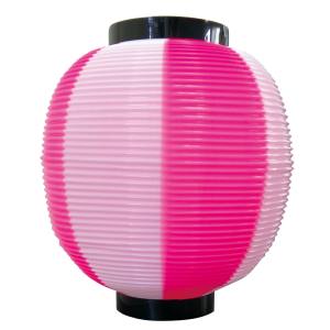 のぼり屋工房 のぼり屋工房 ポリ提灯 九寸丸 ピンク白 8881