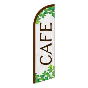 のぼり屋工房 のぼり屋工房 セイルバナー小 CAFE 木目とツタ 42552