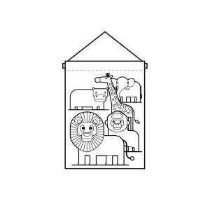のぼり屋工房 のぼり屋工房 塗絵タペ 動物園の仲間たち 42582