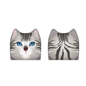 のぼり屋工房 のぼり屋工房 ヘッドレストカバー ねこグレー スム 42895