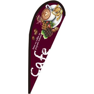 のぼり屋工房 のぼり屋工房 Pバナー 小サイズ Cafe紫 ポンジ 64396