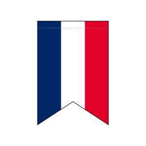 のぼり屋工房 のぼり屋工房 変形タペ フランス国旗柄 69409