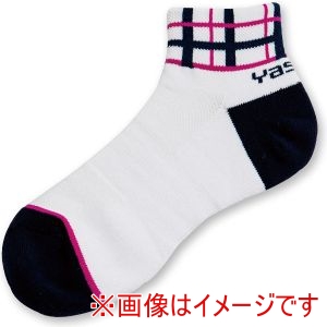 ヤサカ Yasaka ヤサカ E-163 プレイドYソックス ネイビーxマゼンタ L