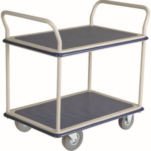 金沢車輛 金沢車輛 NHT-309SL 大型スチール台車 2段式両ハンドル付 ノーパンククッションタイヤ付 メーカー直送 法人限定 代引不可 北海道九州沖縄離島不可