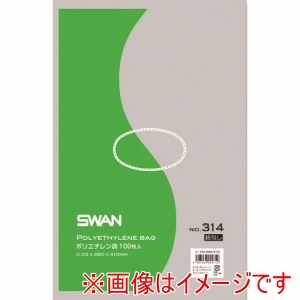 シモジマ スワン シモジマ 6616194 ポリ規格袋 No.314 紐なし 100枚入り