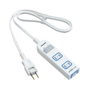 パナソニック Panasonic パナソニック WHA25132WKP ザタップX 3コ口 一括防水スイッチ付 1m ホワイト Panasonic