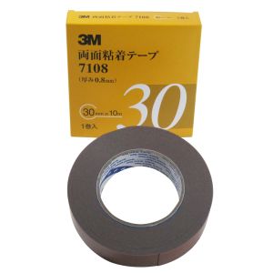 スリーエム 3M スリーエム 3M 7108 30 AAD 両面粘着テープ 30mm×10m 厚さ0.8mm 灰色 1巻入り