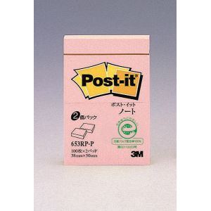 スリーエム 3M スリーエム 653RP-P ポストイット再生紙ノート ピンク