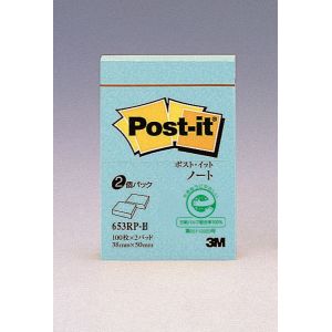 スリーエム 3M スリーエム 653RP-B ポストイット再生紙ノート ブルー