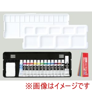 ターナー色彩 ターナー色彩 ターナー アクリルガッシュ プレンティ Mセット 13色13本 混色C 名前シール付き 107404