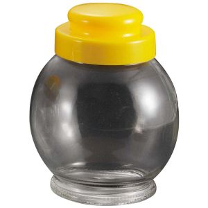 江部松商事 EBM EBM ガラス 保存ビン 地球型 イエロー 0.5L 江部松商事
