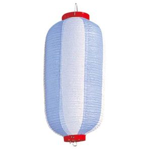 江部松商事 EBM EBM 長型 ビニール提灯 9号 青/白 江部松商事