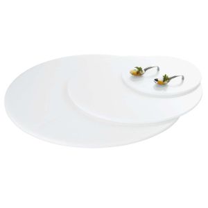 ブッフェステーション ブッフェステーション 丸ホワイトトレー W0067 L 670