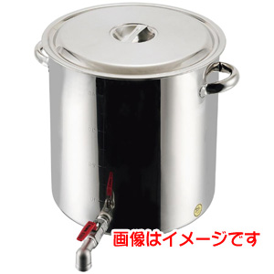 江部松商事 EBM EBM 18-8 蛇口付 寸胴鍋 目盛付 30cm 20L 江部松商事