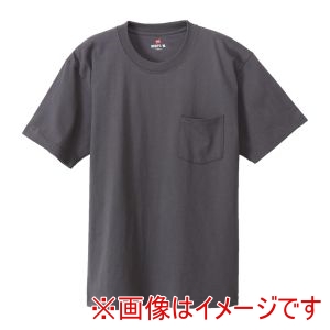 ヘインズ Hanes ヘインズ H5190 BEEFY POCKET T-SHIRT ダークグレー XS