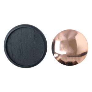 日本紐釦貿易 Nippon Chuko NBK 木製ブローチ 丸型 大 1個 55mm ブラック A22-114 日本紐釦貿易