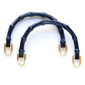 日本紐釦貿易 Nippon Chuko NBK プラバンブーハンドル 金具付 ミッドナイトネイビー 2本1組入 TYP202-G-MN 日本紐釦貿易