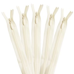 YKK YKK コンシールファスナー 22cm 5本入 col.801 生成り KS22-801