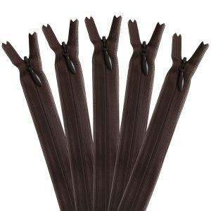 YKK YKK コンシールファスナー 56cm 5本入 col.570 こげ茶 KS56-570