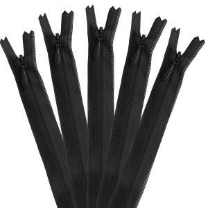 YKK YKK コンシールファスナー 56cm 5本入 col.580 黒 KS56-580